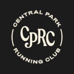 A black and white logo for central park running club.